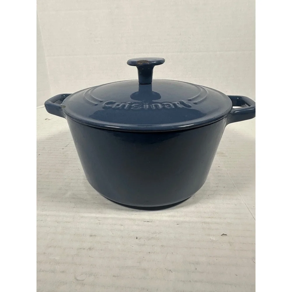 Cuisinart CI630-20 Navy Blue Enameled Cast‎ Iron 3 Qt Round Dutch Oven with Lid